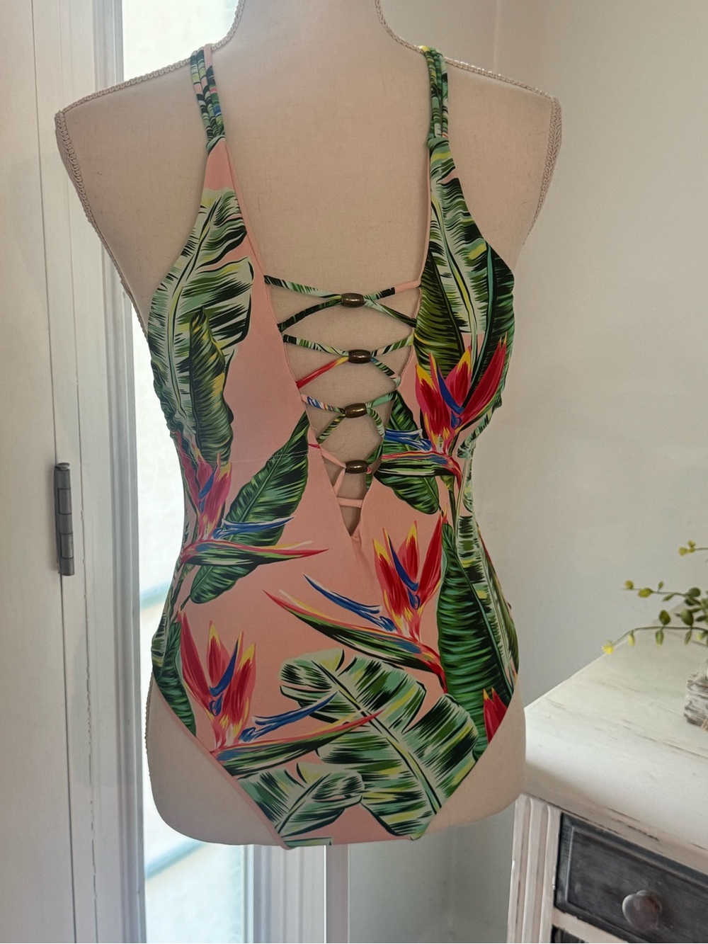 TiniBikini Hawaiian Inspired One Piece Swimsuit Size Small
